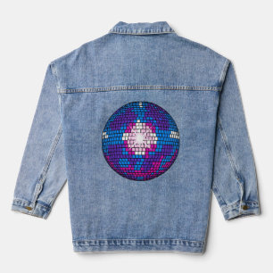 Chaqueta Vaquera Esfera de Disco Geométrica Espejada Arte Pop Retro
