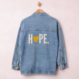 Chaqueta Vaquera esperanza de cáncer infantil Mujeres Denim Jacket