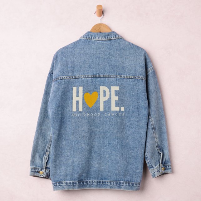 Chaqueta Vaquera esperanza de cáncer infantil Mujeres Denim Jacket (Hangar)