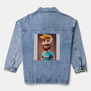Chaqueta Vaquera Espíritu de equipo: hombre mascota Personalizado