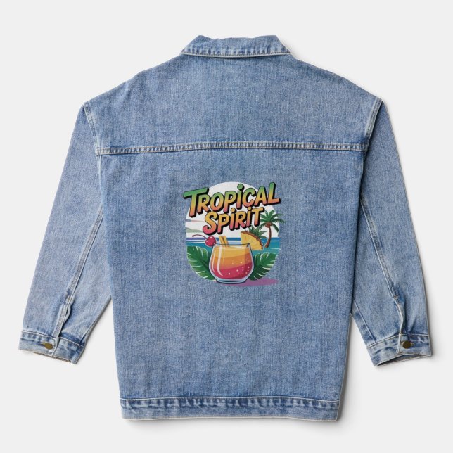 Chaqueta Vaquera espíritu tropical (Reverso )