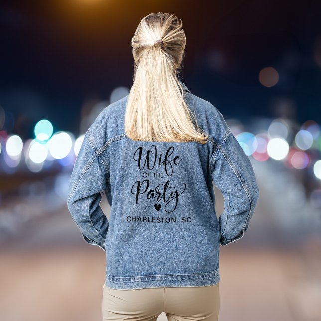 Chaqueta Vaquera Esposa de la fiesta Charleston despedida de solter (Celebrate your last fling before the ring in style & add some flair to your bachelorette party look)
