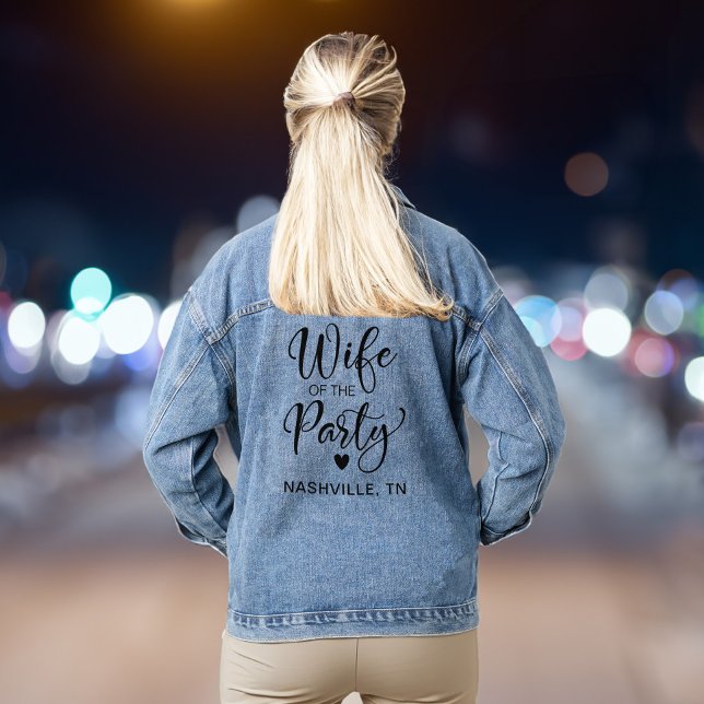 Chaqueta Vaquera Esposa De La Fiesta De La Bachelorette Del Fiesta  (Celebrate your last fling before the ring in style & add some flair to your bachelorette party look)