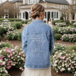 Chaqueta Vaquera Esposa moderna de caligrafía del día de la boda fi<br><div class="desc">Para más opciones de redacción de la invitación a la boda,  consulte la elegante y completa colección de bodas de caligrafía: https://www.zazzle.com/collections/modern_minimalist-119052317964885904?rf=238296117664346256</div>
