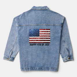 Chaqueta Vaquera Espumosa bandera de EEUU chispa 4 de julio