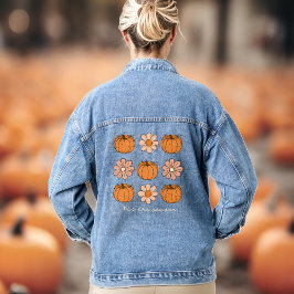 Chaqueta Vaquera 'Esta es la temporada Cae Calabazas Retro Denim Ja