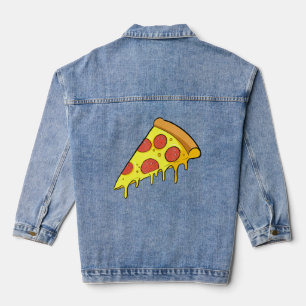 Chaqueta Vaquera Este Tipo Corre Sobre Pepperoni Pizza