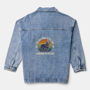 Chaqueta Vaquera Estoy Aquí Para Acariciar Labrador Retriever Perro