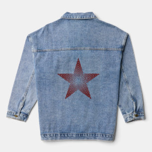 Chaqueta Vaquera estrella grande en camiseta azul