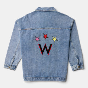 Chaqueta Vaquera Estrella inicial de superhéroe personalista