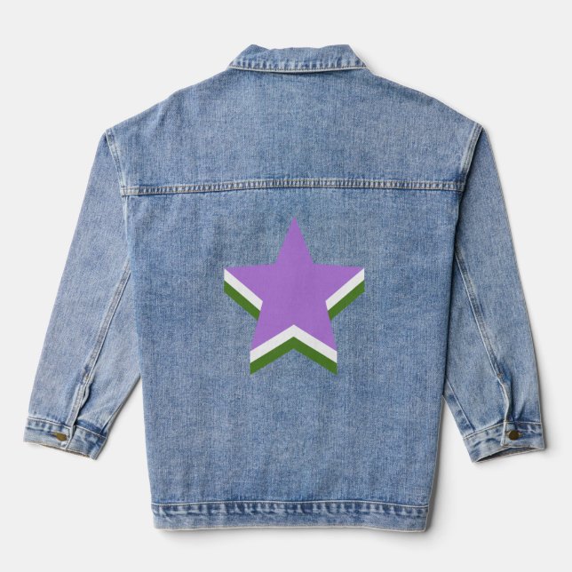 Chaqueta Vaquera Estrellas de orgullo de género (Reverso )