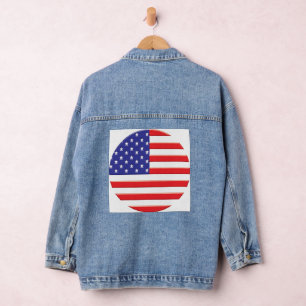 Chaqueta Vaquera "Estrellas, franjas y estilo: Impresión de la band