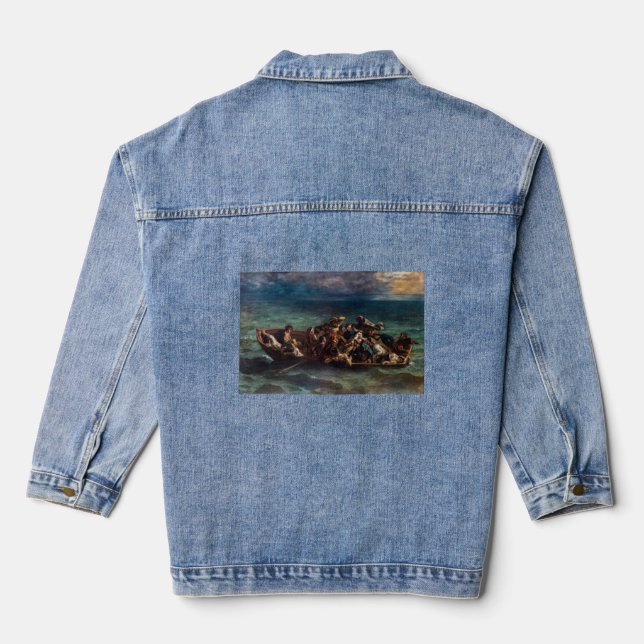 Chaqueta Vaquera Eugene Delacroix - El naufragio de don Juan (Reverso )