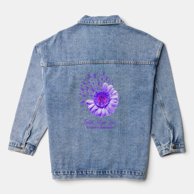 Chaqueta Vaquera Faith Hope ama a Fig, sobreviviente de conciencia  (Reverso )