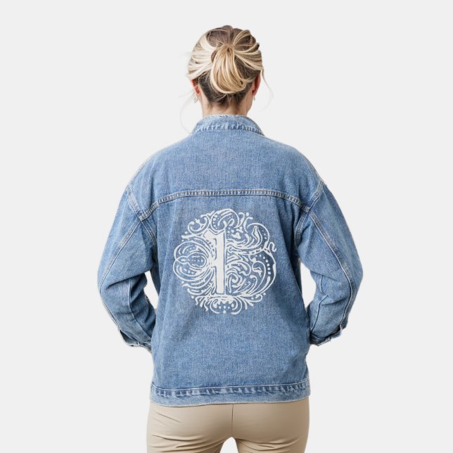 Chaqueta Vaquera Fancy Victoria Calligraphy Monograma I Mujeres (Modelo)
