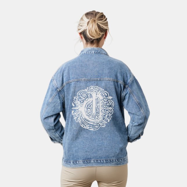 Chaqueta Vaquera Fancy Victorian Calligraphy Monograma C (Modelo)