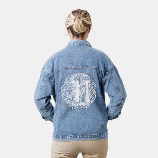 Chaqueta Vaquera Fancy Victorian Calligraphy Monograma N Mujeres