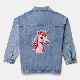 Chaqueta Vaquera Fantasía de Unicornio rosa