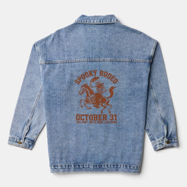 Chaqueta Vaquera Fantasma Rodeo Halloween Octubre 31 (Reverso )