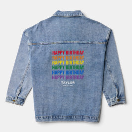 Chaqueta Vaquera Feliz cumpleaños orgullo LGBT Transgénero LGBTQ