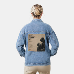 Chaqueta Vaquera Feliz Día del Padre Carta Vintage y Abuelo