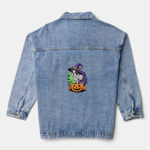 Chaqueta Vaquera Feliz Halloween con la mamá y la bruja de Boston T