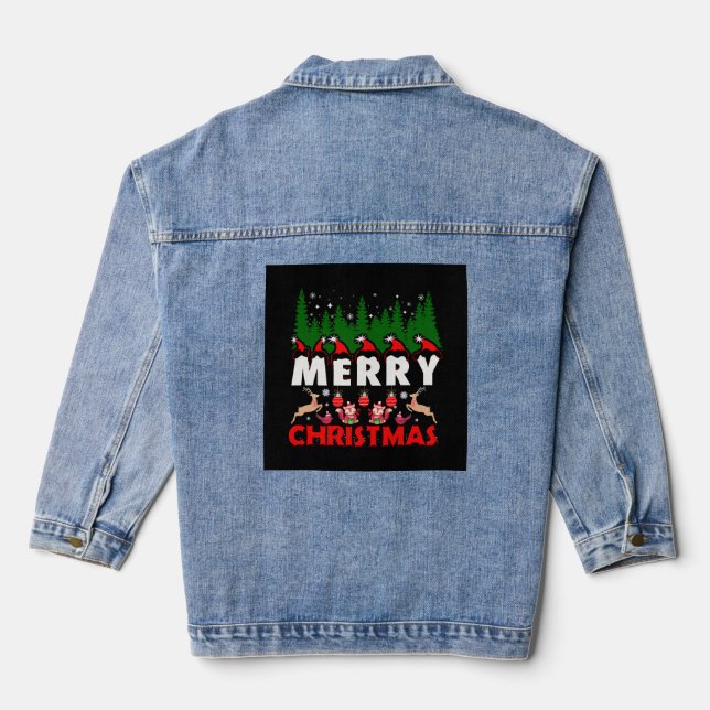 Chaqueta Vaquera Feliz Navidad Canvas Navidades cristianos Jesús (Reverso )