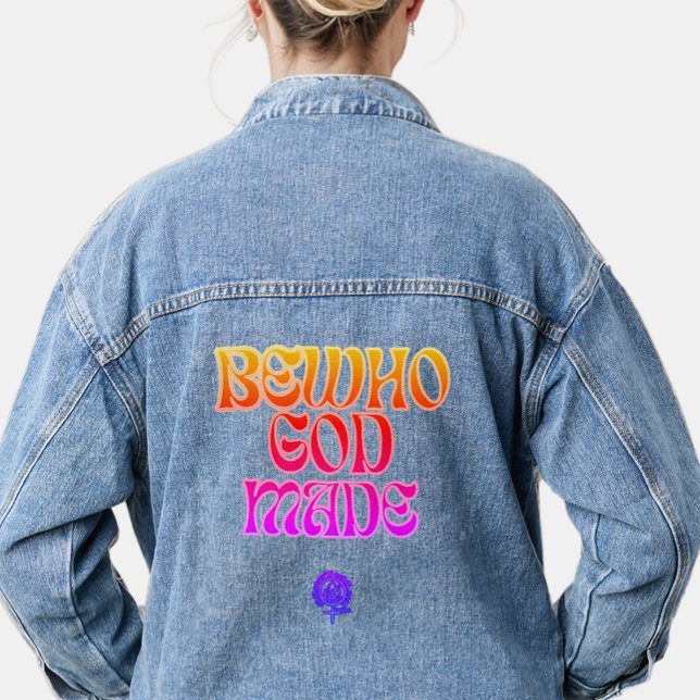Chaqueta Vaquera Feliz trabajo ser quien DIOS hizo que las mujeres  (Subido por el creador)