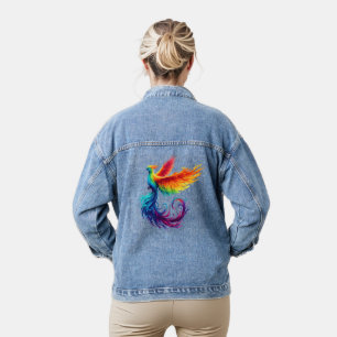 Chaqueta Vaquera Fénix arcoíris alzándose con el orgullo LGBTQ