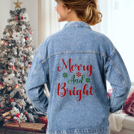 Chaqueta Vaquera Festividad de Navidades Feliz y Brillante