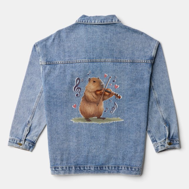 Chaqueta Vaquera fidddler capybara (Reverso )