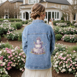 Chaqueta Vaquera Fiesta Cake Lavender Floral acuarela Elegante
