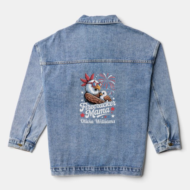 Chaqueta Vaquera Firecracker Mama 4th of July Matching Family (Reverso )