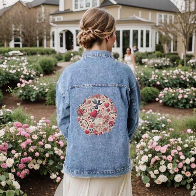 Chaqueta Vaquera Firmado con una Rosa (Reverso Boda)
