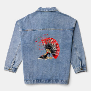 Chaqueta Vaquera Flamenco zapata a la bailarina española de tacones