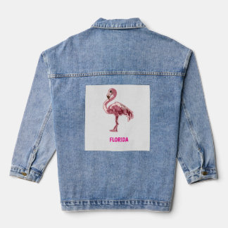 Chaqueta Vaquera Flamingo gemalter pinker Flamingo 