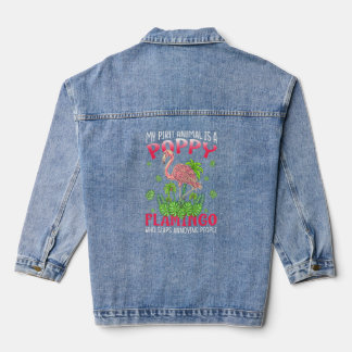 Chaqueta Vaquera Flamingo Mi Espíritu Animal Es La Adormidera Flami
