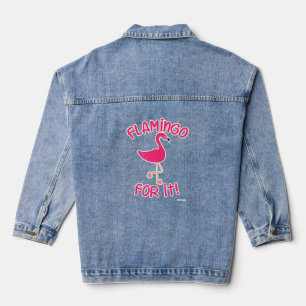 Chaqueta Vaquera Flamingo por It Tropical Pink Bird Motto