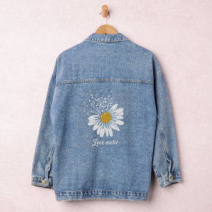 Chaqueta Vaquera Flor de margarita de amor musical