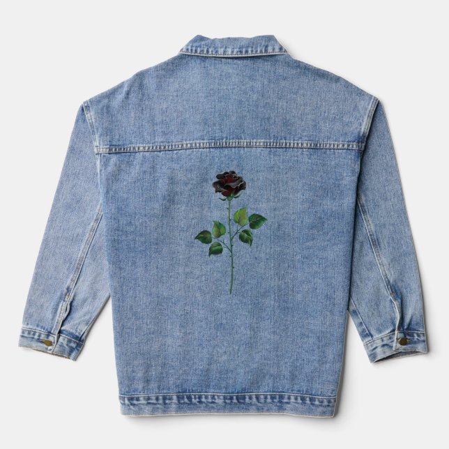 Chaqueta Vaquera Flor de rosa negra (Reverso )