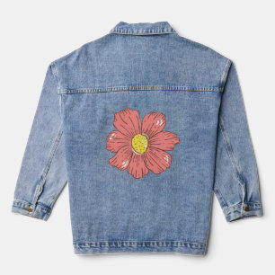 Chaqueta Vaquera Flor roja