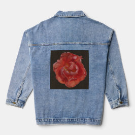 Chaqueta Vaquera flor roja