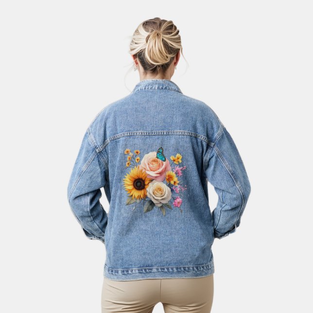 Chaqueta Vaquera Floraciones de primavera y verano florecientes (Modelo)