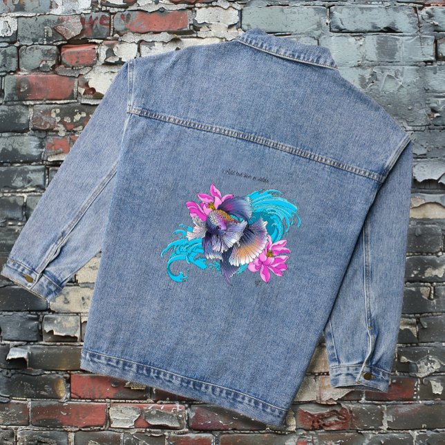 Chaqueta Vaquera Floral de pescado en la lucha de los siameses (Subido por el creador)