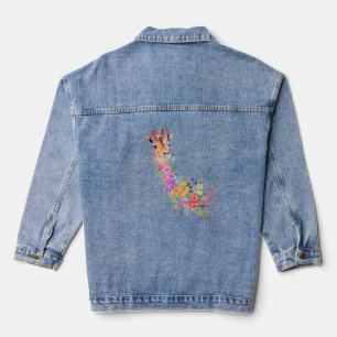 Chaqueta Vaquera Floral Giraffe Denim Jacket