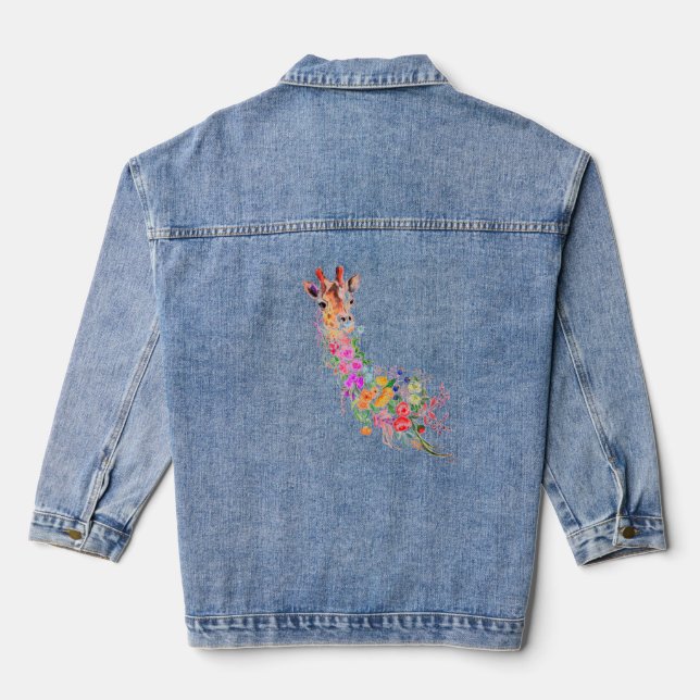 Chaqueta Vaquera Floral Giraffe Denim Jacket (Reverso )