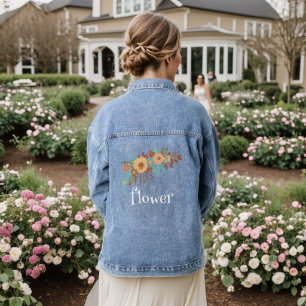 Chaqueta Vaquera Floral moderna de Boho