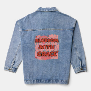 Chaqueta Vaquera florecer con gracia flor silvestre rosa