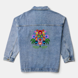 Chaqueta Vaquera Flores de diseño polacas.