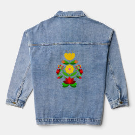 Chaqueta Vaquera Flores de diseño polacas.